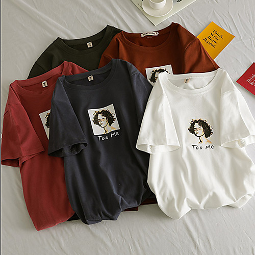 

Women's Tee / T-shirt Pure Color Crew Neck Person Sport Athleisure Top Short Sleeves Breathable Soft Comfortable Everyday Use Casual Daily Outdoor