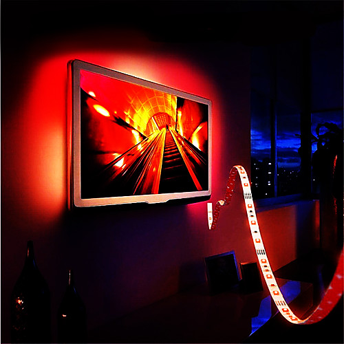 

5m LED Light Strips RGB Tiktok Lights TV Backlight 150 USB IP65 Waterproof RF 17 Keys Remote Control 16 Colors Change for 40 to 60inch TV Backlight