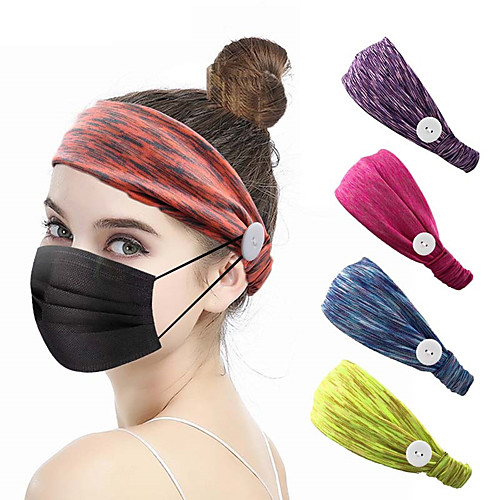 

3 pcs Creative Milk Silk Nurse Anti-leash Button Hairband Sports Headband Ladies Headwear