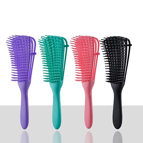 

4 Pac/pack Detangling Brush, Detangling Brush for Black Natural Hair, Detangler Brush for Curly Kinky Thick Wet Hair Textured 3a to 4c, Hair Brush Knots Detangler(Green, Pink,Purple and Black)