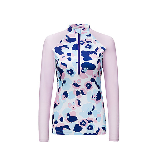 

Women's Rash Guard Elastane Sun Shirt Swim Shirt UV Sun Protection Breathable Quick Dry Long Sleeve Swimming Surfing Water Sports Autumn / Fall Spring