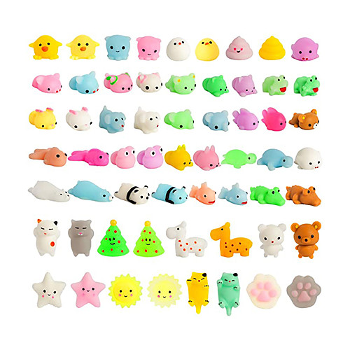 

Squishy Squishies Squishy Toy Squeeze Toy / Sensory Toy 60 pcs Mini Animal Stress and Anxiety Relief Kawaii Mochi For Kid's Adults' Boys and Girls