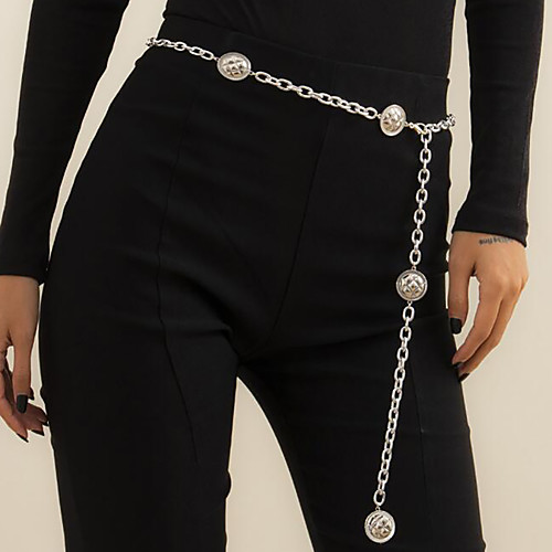 

Women's Body Jewelry 100 cm Waist Chain Gold / Silver Round / Geometric Stylish / Simple / Punk Aluminum / Alloy Costume Jewelry For Street / Daily / Club Summer