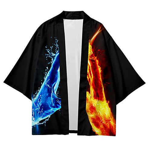 

Men's Shirt 3D Print Lightning 3D Print Short Sleeve Casual Tops Casual Fashion Breathable Comfortable Black