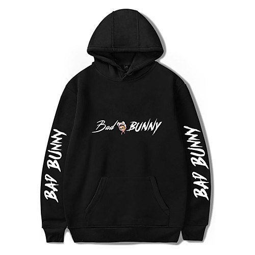 

Inspired by bad bunny Cosplay Cosplay Costume Hoodie Polyester / Cotton Blend Letter Printing Hoodie For Men's / Women's