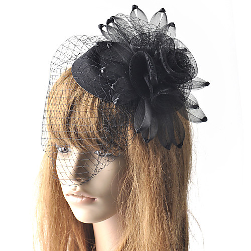 

Elegant Retro Tulle Fascinators with Floral / Trim 1 Piece Special Occasion / Party / Evening Headpiece