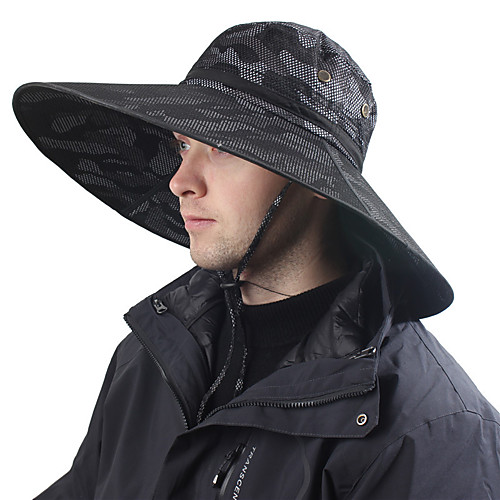 

Men's Sun Hat Fishing Hat Hiking Hat Outdoor UV Sun Protection Windproof UPF50 Quick Dry Spring Summer Hunting Ski / Snowboard Fishing Black Burgundy Orange / Breathable
