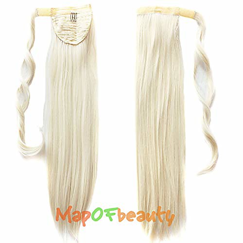 

22 long straight clip in hair tail false hair ponytail with hairpins synthetic hair pony tail hair s nc/4hl 22inches