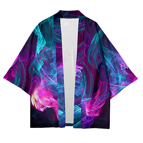 

Men's Shirt 3D Print Lightning 3D Print Short Sleeve Casual Tops Casual Fashion Breathable Comfortable Purple