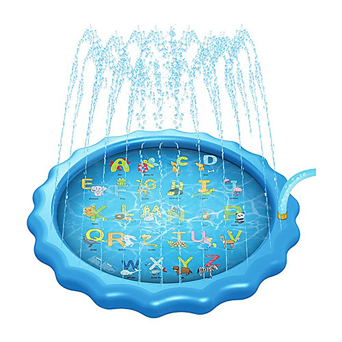 

Sprinkle Splash Play Mat Inflatable Splash Pad Sprinkler PVC / Vinyl Letter Water fun Outdoor Summer 68 Inch Boys and Girls Kid's