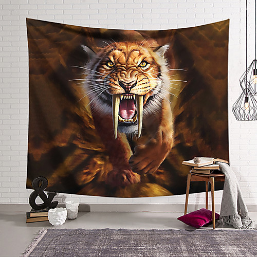 

Wall Tapestry Art Decor Blanket Curtain Hanging Home Bedroom Living Room Tiger Animal Psychedelic