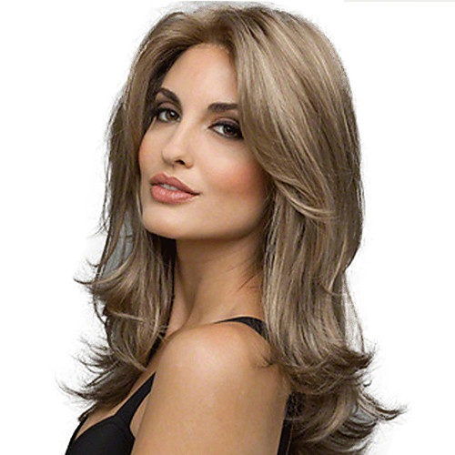 

Synthetic Wig Curly Asymmetrical Middle Part Wig Medium Length A1 A2 A3 Synthetic Hair Women's Cosplay Party Fashion Blonde Brown