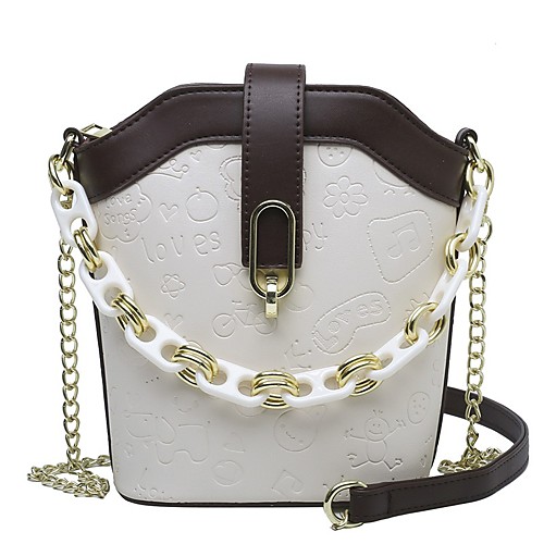 

Women's Bags PU Leather Crossbody Bag Pattern Solid Color Daily Outdoor 2021 White Black Coffee
