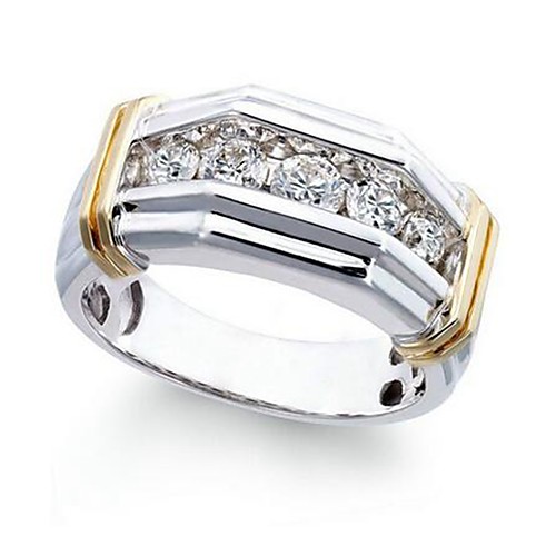 

Ring Cubic Zirconia Silver Alloy Stylish 1pc 6 7 8 9 10 / Men's