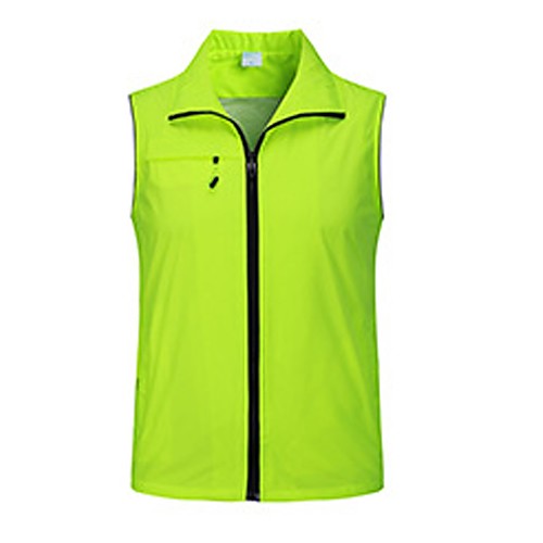 

Women's Men's Hunting Gilet Outdoor Ventilation Front Zipper Wearable Comfortable Fall Spring Solid Colored Polyester Yellow Red Blue