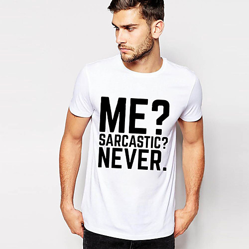 

Men's Tee / T-shirt Pure Color Crew Neck Cotton Letter Printed Sport Athleisure T Shirt Top Short Sleeves Breathable Soft Comfortable Everyday Use Street Casual Daily Outdoor