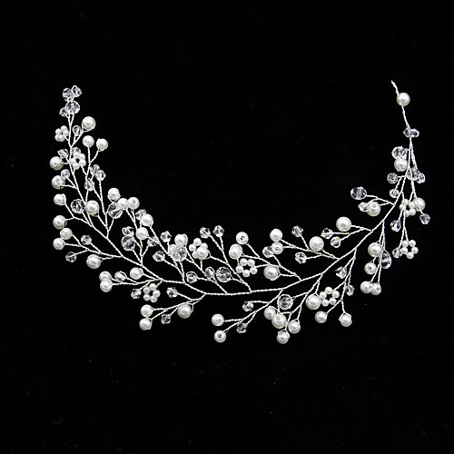 

Wedding Bridal Alloy Headbands / Headdress / Headpiece with Imitation Pearl / Metal 1 Piece Wedding / Party / Evening Headpiece