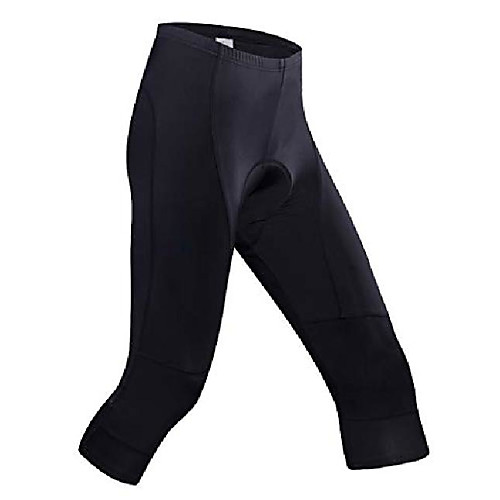 

bike pants women with padding breathable 3/4 cycling tights biking capri leggings, black, 3x-large