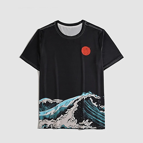 

Men's Unisex T shirt Hot Stamping Spray Plus Size Print Short Sleeve Casual Tops 100% Cotton Basic Casual Fashion Black