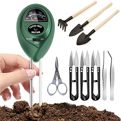 

3 in 1 Soil Moisture Light PH Acidity Tester Plant Tester Indoor Outdoor Soil Moisture Sensor Meter Plant Hygrometer