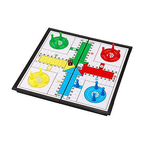 

10 Ludo Go Board Folding Travel Magnetic Ludo Set Folding and Light-Weight for Carrying Gift for Kids Adults Family