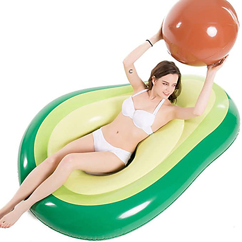 

Inflatable Pool Float Lounge Raft with Ball PVC / Vinyl Avocado Water fun Party Favor Summer Beach Swimming 1 pcs Boys and Girls Kid's Adults'