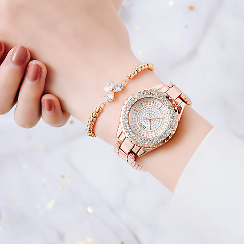 

Women's Steel Band Watches Analog Quartz Stylish Minimalist Diamond