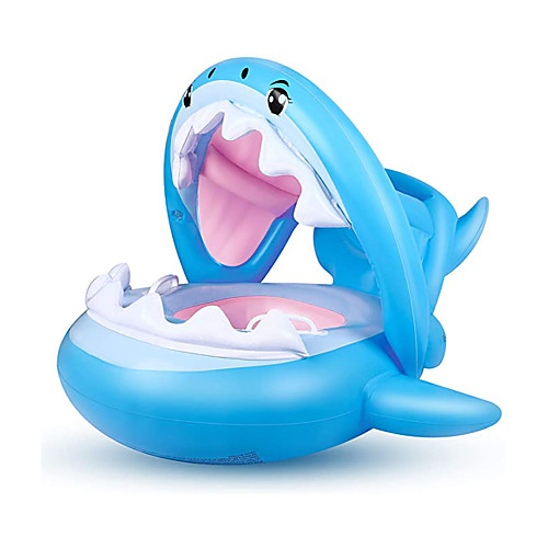 

Inflatable Pool Float Baby Swimming Float Sunshade Canopy with Safety Seat PVC / Vinyl Shark Water fun Summer Beach Swimming 1 pcs Boys and Girls Kid's Baby