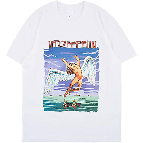 

Men's Unisex T shirt Hot Stamping Graphic Prints Angel Plus Size Print Short Sleeve Casual Tops 100% Cotton Basic Casual Fashion White Black