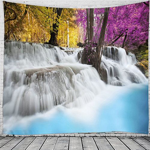 

Majestic Waterfall Scenery Wall Tapestry Art Decor Blanket Curtain Hanging Home Bedroom Living Room Decoration