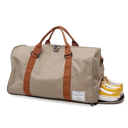 

Men's Waterproof Walking Oxford Cloth Gym Bag Zipper Solid Color Color Block Daily Outdoor Black Red Light Grey Khaki