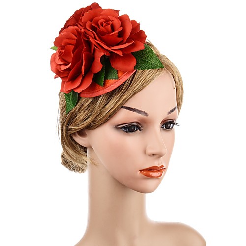 

Pastoral Sweet Fabric Headpiece with Floral / Solid 1 Piece Special Occasion / Party / Evening Headpiece