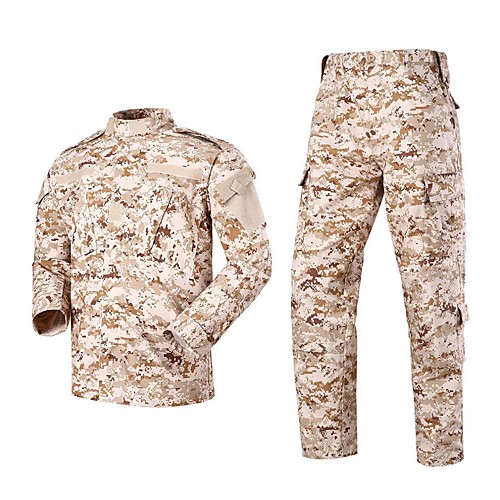 

Men's Hiking Shirt with Pants Long Sleeve Clothing Suit Outdoor Lightweight Breathable Quick Dry Sweat wicking Spring Summer Digital Jungle Digital Desert ACU Fishing Climbing Camping / Hiking
