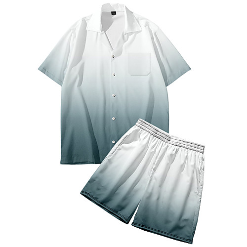 

Men's Shirt Suits 3D Print Eagle Animal Button-Down 3D Print Short Sleeve Daily Tops Casual Fashion Breathable White