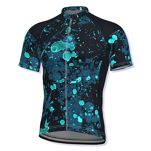 

21Grams Men's Short Sleeve Cycling Jersey Spandex Dark Navy Bike Top Mountain Bike MTB Road Bike Cycling Breathable Quick Dry Sports Clothing Apparel / Athleisure