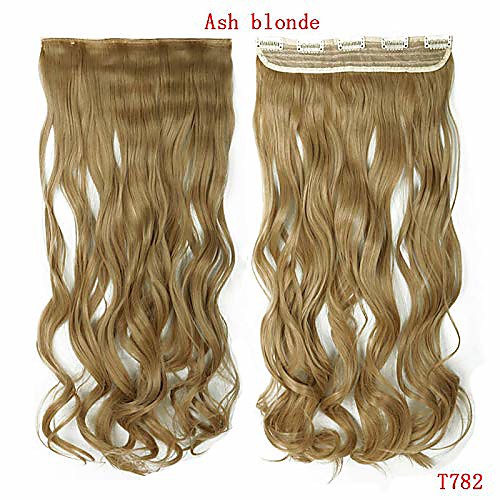

27inch synthetic clip in hair extension long curly hair piece one piece half head clip ins brown blonde black for women #1 27inch