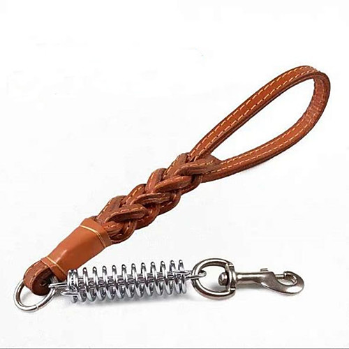 

Dog Training Leash Safety PU Leather Brown 1pc