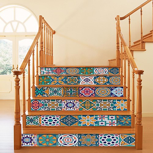 

Holiday / Mandala Wall Stickers Living Room / Stair, Removable Vinyl Home Decoration Wall Decal 6pcs