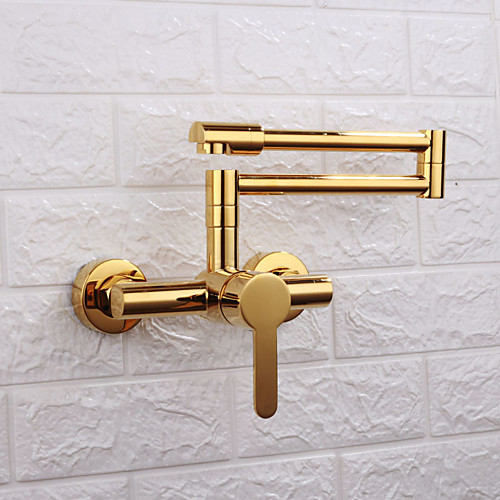 

Kitchen faucet - Single Handle Two Holes Electroplated / Painted Finishes Pull-out / ‏Pull-down / Pot Filler Wall Mounted Contemporary Kitchen Taps
