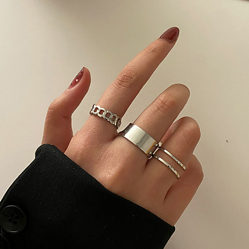 

Ring Vintage Style Silver Alloy Floral Theme Statement Fashion Vintage 1 set One Size / Women's