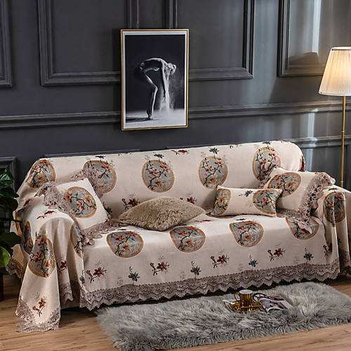 

Sofa Cover Floral Printed Polyester / Cotton Slipcovers