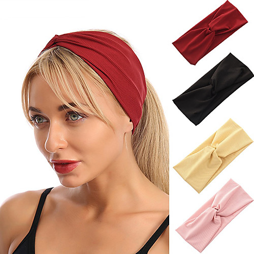 

3 pcs Amazon Creative New Solid Color Elastic Cross Headband Washing Face Hair Accessories Sports Yoga Headband