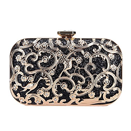 

crystal bird purse bling out clutch evening bags and clutches for women-black