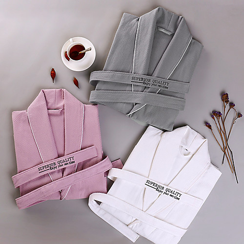 

Superior Quality Bath Robe, Solid Colored / Fashion Pure Cotton Bedroom / Bathroom 1 pcs