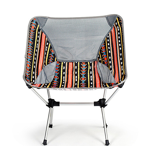 

Camping Chair with Side Pocket Multifunctional Portable Breathable Ultra Light (UL) Aluminum Alloy for 1 person Fishing Beach Camping Autumn / Fall Winter Black Yellow
