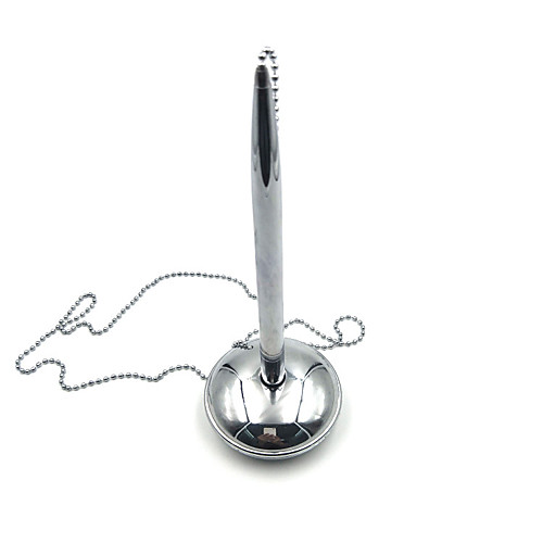 

Metal Desk Pen Business Office Metal Belt Chain Type Signature Pen Bank Hotel Counter Type Advertising Gift Pen Set