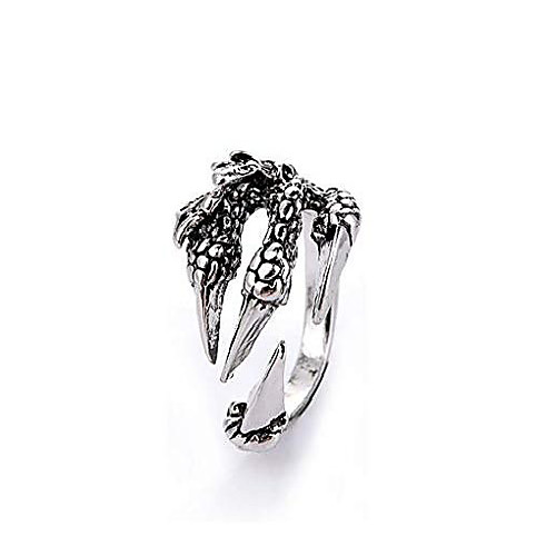 

vintage men's eagle claw punk hip hop ring fashion adjustable opening goth claw ring jewelry