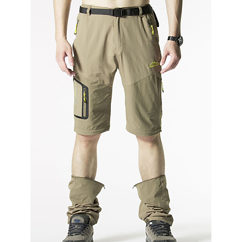 

Men's Hiking Pants Trousers Convertible Pants / Zip Off Pants Summer Outdoor Windproof Breathable Rain Waterproof Quick Dry Bottoms Black Army Green Khaki Camping / Hiking Fishing Hiking L XL XXL