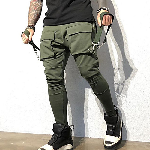 

Men's Sweatpants Joggers Jogger Pants Athleisure Bottoms Drawstring Pocket Cotton Winter Fitness Gym Workout Running Training Breathable Quick Dry Soft Normal Sport Solid Colored Black Red Army Green