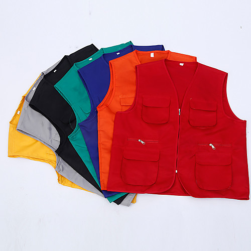 

Men's Hunting Gilet Outdoor Ventilation Wearable Comfortable Fall Spring Solid Colored Spandex Cotton Polyester Black Yellow Red